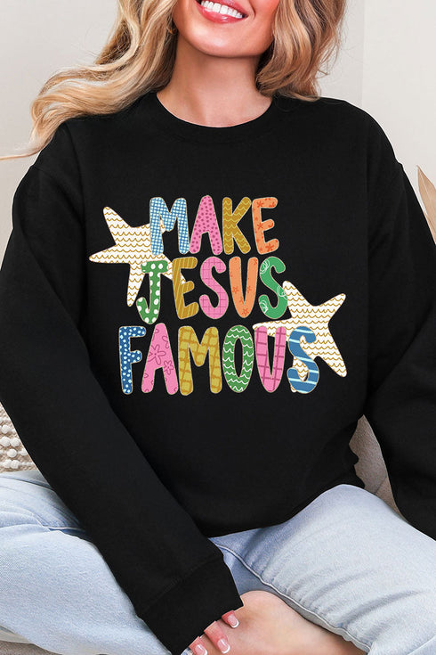 Make Jesus Famous Heavy Blend Crew Sweatshirt