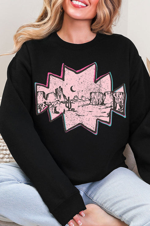 Pink Mesa Moonrise Heavy Blend Crew Sweatshirt