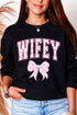 Pink Wifey Coquette Heavy Blend Crew Sweatshirt