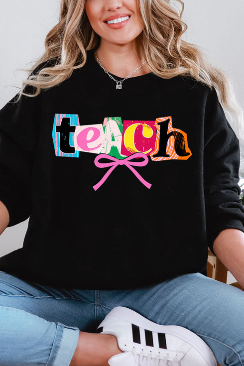 Retro Teach Ribbon Heavy Blend Crew Sweatshirt