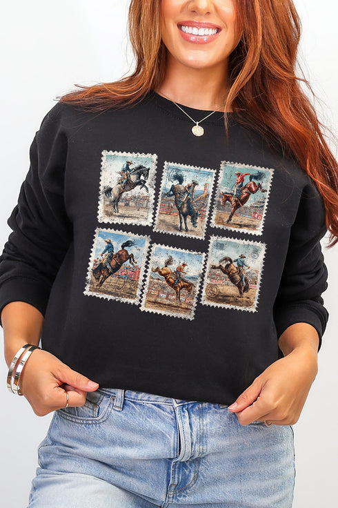 Rodeo Stamps Heavy Blend Crew Sweatshirt