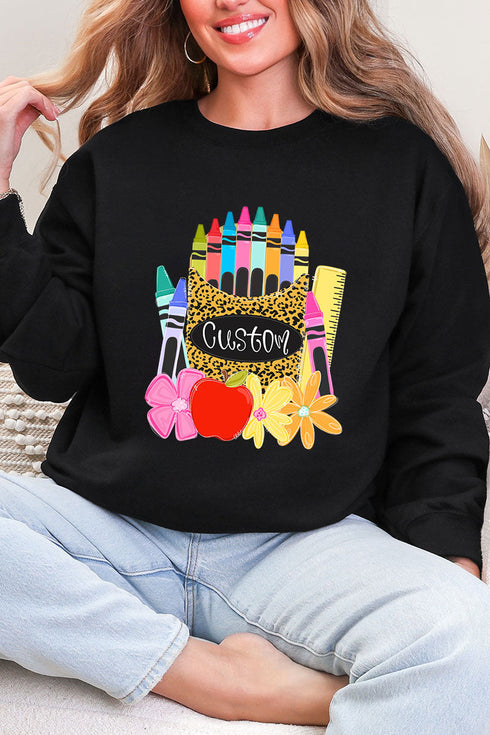 Personalized Teaching In Full Color Heavy Blend Crew Sweatshirt *Enter Your Name