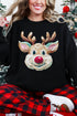 The Colorful Painted Reindeer Heavy Blend Crew Sweatshirt