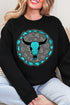 Turquoise Stone Steer Heavy Blend Crew Sweatshirt