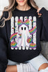 Rainbow Glam Ghost Heavy Blend Crew Sweatshirt