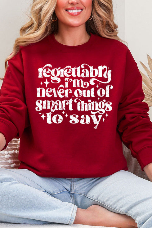Never Out Of Smart Things Heavy Blend Crew Sweatshirt