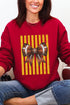 Yellow Gold Varsity Bow Heavy Blend Crew Sweatshirt