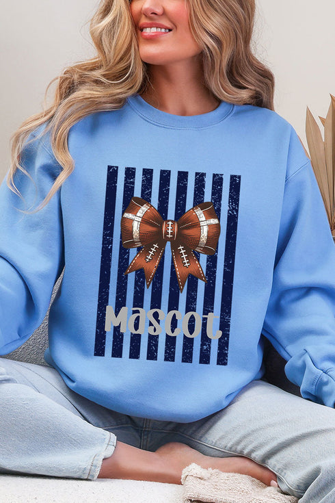 Personalized Navy Varsity Bow Heavy Blend Crew Sweatshirt