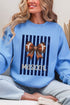 Personalized Navy Varsity Bow Heavy Blend Crew Sweatshirt