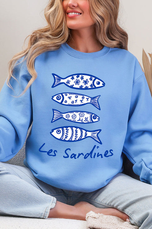 Les Sardines Heavy Blend Crew Sweatshirt
