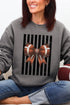 Black Varsity Bow Heavy Blend Crew Sweatshirt