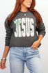 Coquette Cross Jesus Heavy Blend Crew Sweatshirt