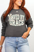 Coquette Cross Saved By Grace Heavy Blend Crew Sweatshirt