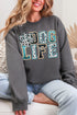 Dog Life Faux Glitter Heavy Blend Crew Sweatshirt