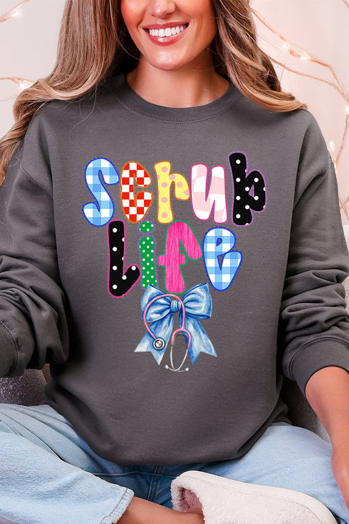 Lace Scrub Life Heavy Blend Crew Sweatshirt
