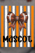 Personalized Fiery Orange & White Varsity Bow Heavy Blend Crew Sweatshirt *Enter Mascot Name