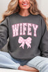Pink Wifey Coquette Heavy Blend Crew Sweatshirt