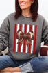 Red & White Varsity Bow Heavy Blend Crew Sweatshirt