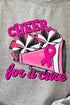 Cheer For A Cure Pink Ribbon Heavy-weight Crew Sweatshirt