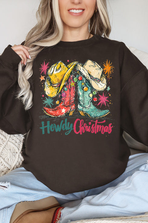 Christmas Boot Scootin' Heavy Blend Crew Sweatshirt