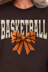 Faux Yarn Basketball Coquette Heavy Blend Crew Sweatshirt