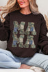 Patchwork Camo Mama Heavy Blend Crew Sweatshirt