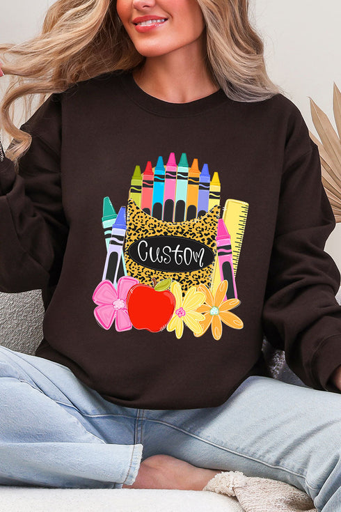 Personalized Teaching In Full Color Heavy Blend Crew Sweatshirt *Enter Your Name