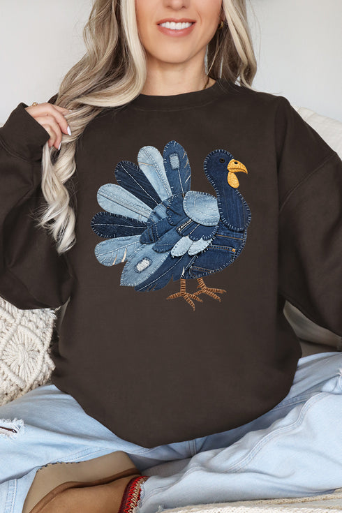 Turkey In Stitches Heavy Blend Crew Sweatshirt