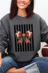 Black Varsity Bow Heavy Blend Crew Sweatshirt