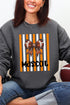 Personalized Fiery Orange & White Varsity Bow Heavy Blend Crew Sweatshirt *Enter Mascot Name