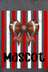 Personalized Red & White Varsity Bow Heavy Blend Crew Sweatshirt *Enter Mascot Name
