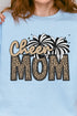 Faux Embroidery Cheer Mom Transfer Heavy-weight Crew Sweatshirt