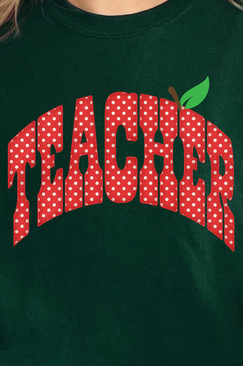 Apple Dot Teacher Heavy Blend Crew Sweatshirt