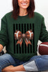 Black Varsity Bow Heavy Blend Crew Sweatshirt