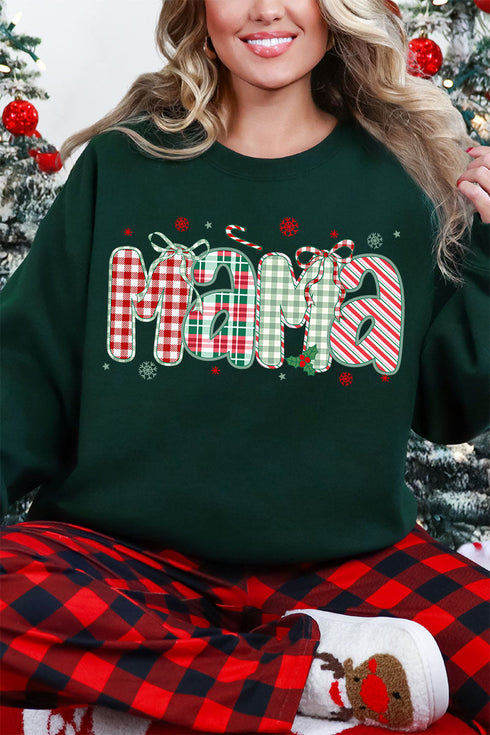 Candy Cane Lane Mama Heavy Blend Crew Sweatshirt
