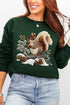 Faux Yarn Winter Squirrel Heavy Blend Crew Sweatshirt