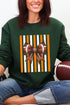 Fiery Orange & White Varsity Bow Heavy Blend Crew Sweatshirt