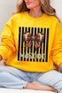Personalized Black Varsity Bow Heavy Blend Crew Sweatshirt *Enter Mascot Name