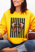 Black Varsity Bow Heavy Blend Crew Sweatshirt
