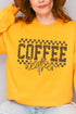Coffee Weather Vintage Check Heavy Blend Crew Sweatshirt