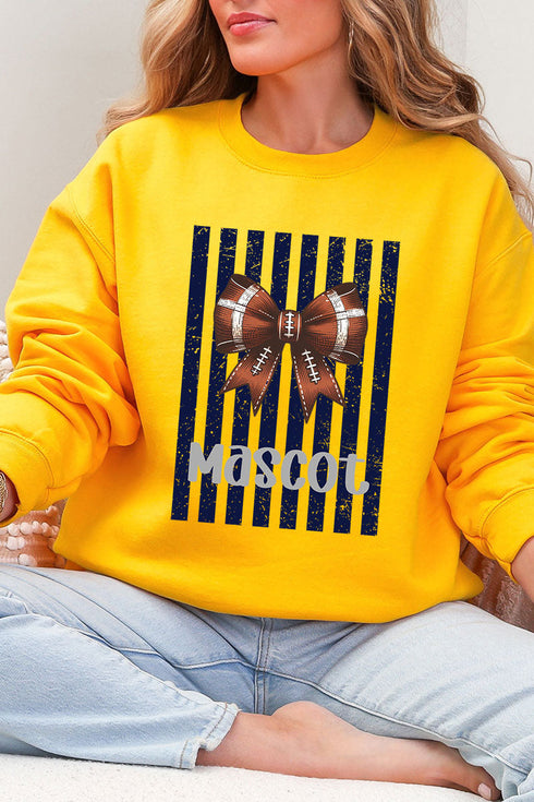 Personalized Navy Varsity Bow Heavy Blend Crew Sweatshirt
