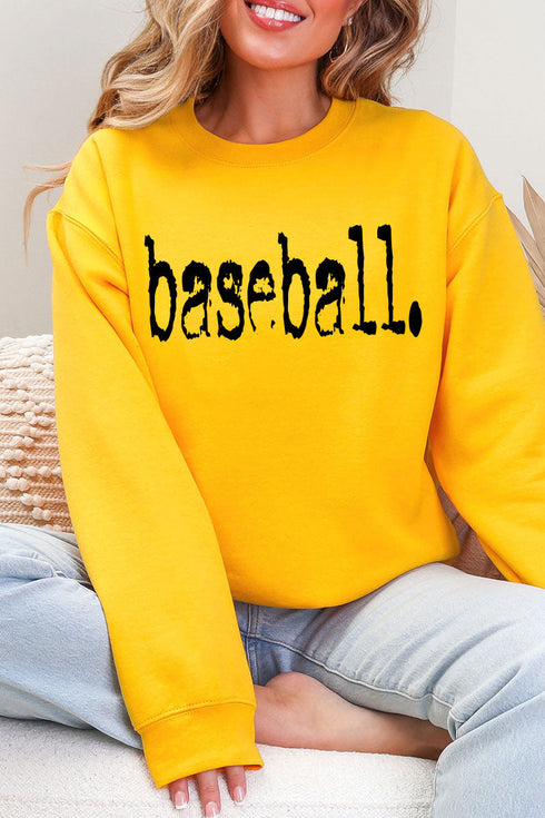 Distressed Baseball. Heavy Blend Crew Sweatshirt