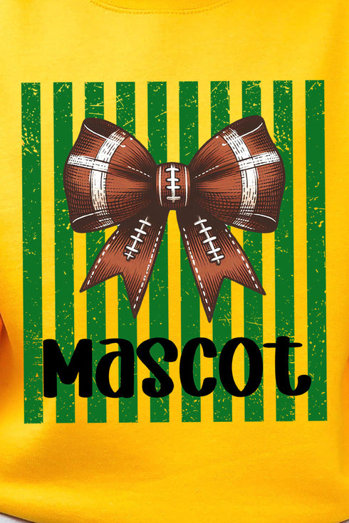Personalized Green Varsity Bow Heavy Blend Crew Sweatshirt *Enter Mascot Name