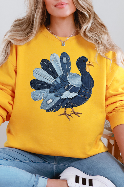 Turkey In Stitches Heavy Blend Crew Sweatshirt
