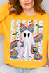 Rainbow Glam Ghost Heavy Blend Crew Sweatshirt