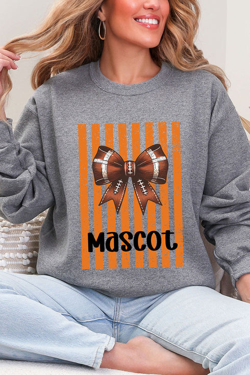 Personalized Orange Varsity Bow Heavy Blend Crew Sweatshirt