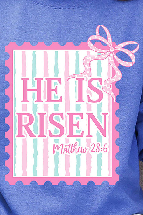 He Is Risen Stamp Heavy Blend Crew Sweatshirt