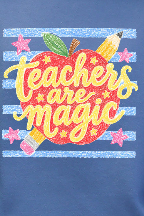 Teachers Are Magic Sketch Heavy Blend Crew Sweatshirt