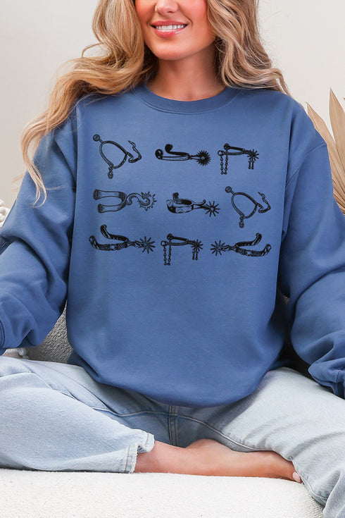 Boot Spurs Heavy Blend Crew Sweatshirt