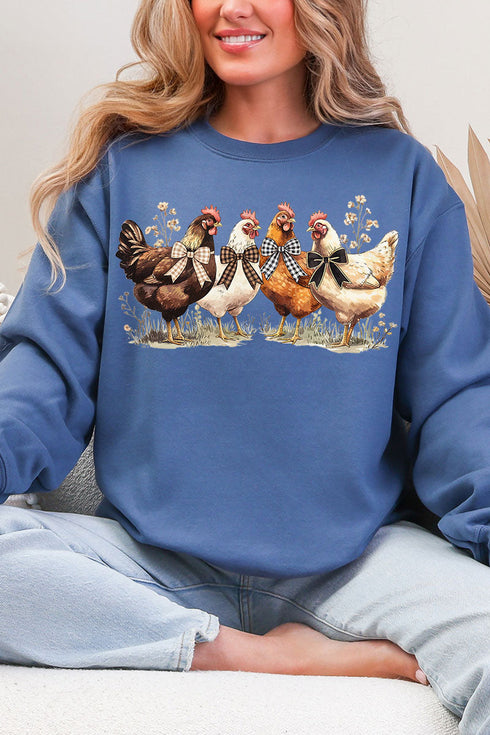 Coquette Chickens Heavy Blend Crew Sweatshirt
